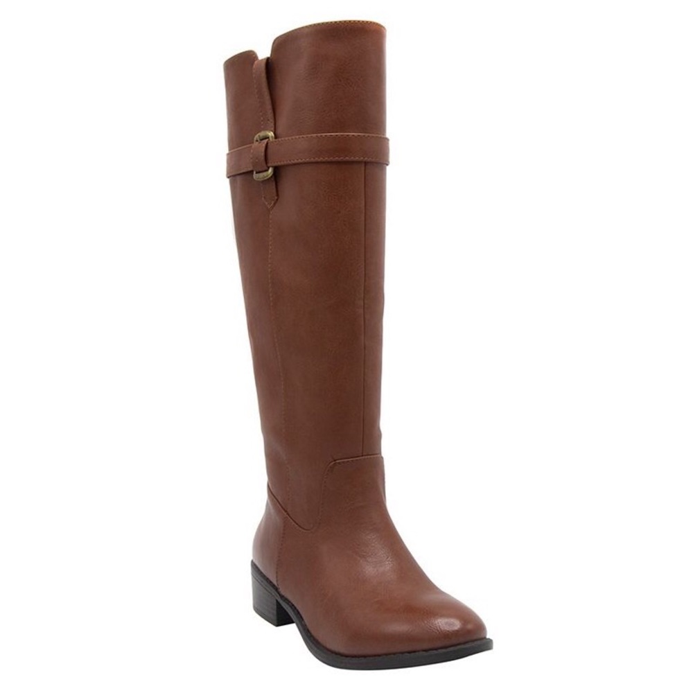 NWT brown faux leather riding boots for fall